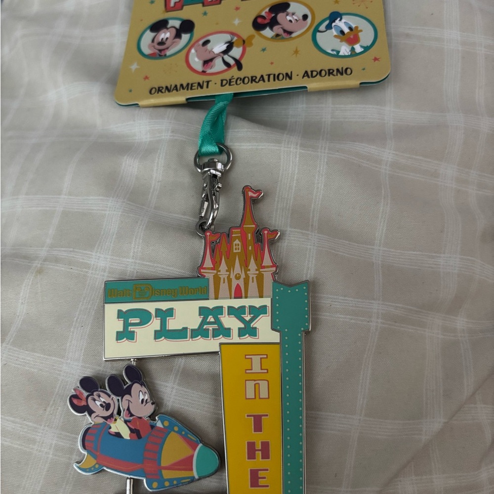 Disney Play in the Park Ornament - Yellow and Teal